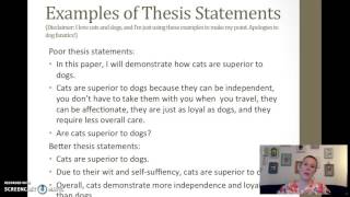 Thesis Statements and Topic Sentences [upl. by Golter258]