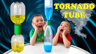 Tornado Tube  Cool Easy Science Experiment for Kids  Lucas amp Ryan  LRH amp Toys [upl. by Naraj]