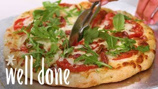 How to Make BLT Pizza with White Sauce  Recipe  Well Done [upl. by Jany]