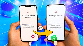 Como Transferir TODOS os Dados do Android para o iPhone Passo a Passo  ATUALIZADO 2024 [upl. by Namaj837]