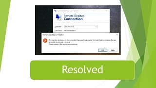 The remote session was disconnected because there are no Remote desktop license servers available [upl. by Skardol42]