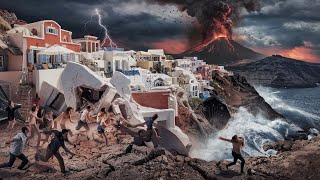 Massive Earthquake Destroys Santorini – Chaos as the Island Sinks [upl. by Yelroc232]