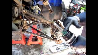 Yamaha 660 Grizzly Front Axle Replacement Part 1 [upl. by Tsew229]