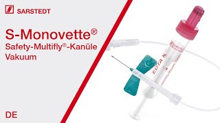 Blutentnahme Vakuum mit der SMonovette® EU Farbcode und SafetyMultifly®Kanüle [upl. by Alfreda622]