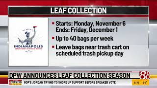 Indianapolis announces leaf pickup guidelines [upl. by Nodnorb669]