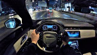 Range Rover VELAR V6 RDynamic  AMAZING premium ambient lights  Night POV Test Drive LED Matrix [upl. by Guillaume]