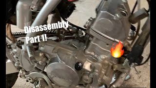 CRF150R Disassembly Part 1  Removing Parts to Get to Engine [upl. by Georgette648]