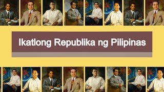 Mga Pangulo ng Ikatlong Republika ng Pilipinas Part I [upl. by Sirref]