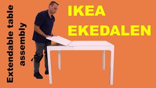 IKEA EKEDALEN Extendable table assembly instructions [upl. by Laith]