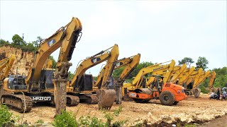 Excavators Crawling To The Parking Lot Days OFF [upl. by Graehme571]