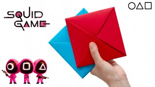 Origami Ddakji Tutorial  Squid Game Flip Paper Card  How To Make Ddakji  diy Squid Game Ddakji [upl. by Nnayt175]