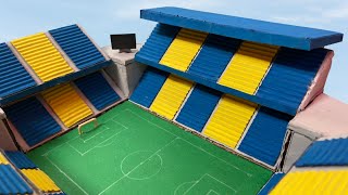 Como hacer este INCREÍBLE Estadio de fútbol de cartón [upl. by Koressa]