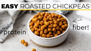 CRUNCHY AND DELICIOUS ROASTED CHICKPEAS  healthy snack hack [upl. by Conlin]