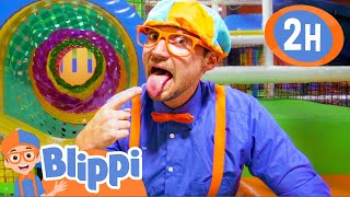 Blippi Learns the 5 Senses  2 HOURS OF BLIPPI  Educational Videos for Kids  Blippi Toys [upl. by Emirej]