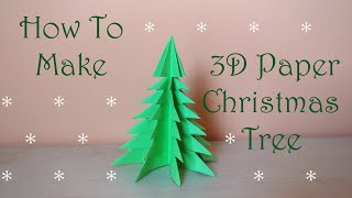 How To Make 3D Paper Christmas Tree  3D jelka od papira  Bozicno drvce od papira [upl. by Auahsoj]