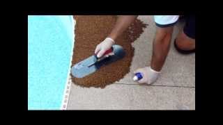 Rubber Pool Deck Surfacing  Do It Yourself [upl. by Eelydnarb]