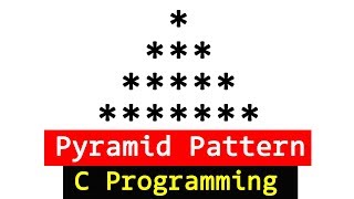 Pyramid Pattern Printing Program in C Programming Language  Tutorial for Beginners [upl. by Eenej484]