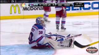 Dwight King Controversial Goal Against Rangers  Game 2 2014 Stanley Cup Final [upl. by Slyke827]