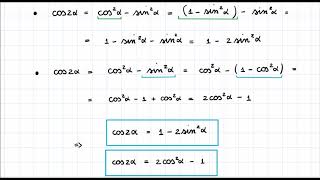 Formule goniometriche formule di DUPLICAZIONE [upl. by Otsirave]