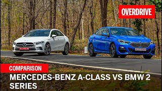 MercedesBenz AClass vs BMW 2 Series diesel comparison test review  OVERDRIVE [upl. by Caylor881]