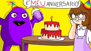 NÃO COMEMORE O ANIVERSÁRIO DO GRIMACE SHAKE Grimace Shake Story [upl. by Jarrell]