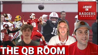 Wisconsin Badgers QB depth chart and thoughts on Amare Snowden Greg Gard recruiting internationally [upl. by Alletsirhc404]