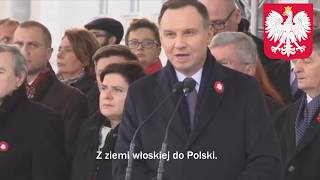 National Anthem of Poland Mazurek Dąbrowskiego [upl. by Hacissej413]