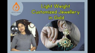 Lightweight Customized Jewellery in Gold  Unique designs from Adharva Jewels [upl. by Jule]