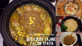 Délicieux Tajine de Poulet façon Tfaya sucrésalé  Recette SoHadga n°8 [upl. by Oirromed491]