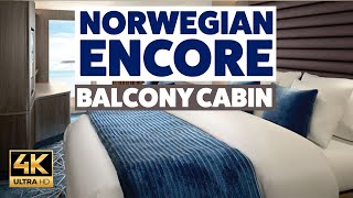 Norwegian Encore Standard and Accessible Balcony Cabin Tour [upl. by Aelaza]