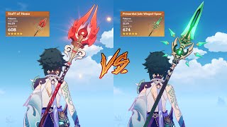 Xiao Weapon Comparison Damage Homa vs PJWS  Genshin Impact [upl. by Ailev143]