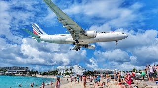 St Maarten Airport SXM Plane Spotting  Jet blasts included [upl. by Balf927]