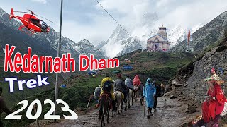 Kedarnath trek  Kedarnath Yatra 2023  Gaurikund to Kedarnath Yatra Trek Route Explore [upl. by Adnohsed]