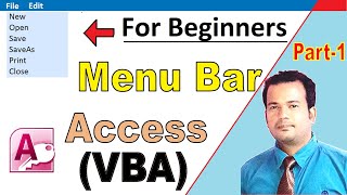 menu bar in access VBA Part 1 [upl. by Lyndon]