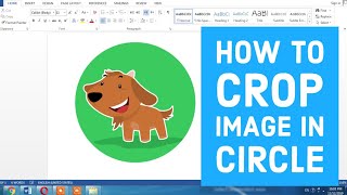 How To Crop And Fit a Picture in a Circle in MS Word 2013 2010 2007 2015 365 [upl. by Tressia]