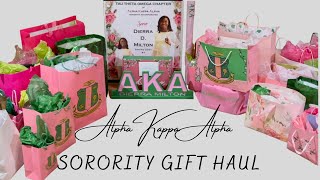 Alpha Kappa Alpha Sorority Inc  UNBOXING GIFTS  SPRING 21 [upl. by Nawaj]