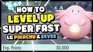 How to level up SUPER FAST in Pokemon Lets Go Pikachu and Eevee  Easy Level 100 [upl. by Winonah234]