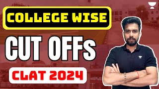 CLAT 2024  College Wise CUT OFFs  CLAT  Unacademy CLAT clat clat2024 [upl. by Ormand84]