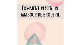 Comment placer un cercle à broder [upl. by Adlog]