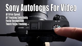 Sony A6400 Tutorial  Autofocus Settings For Video Explained [upl. by Rozina]