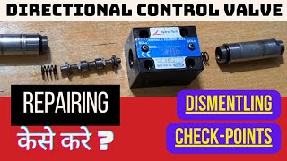 Directional control valve repair  How to repair Hydraulic valve  Hydraulic valve Checking [upl. by Hough]