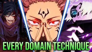 EVERY Domain Expansion Technique EXPLAINED The Strongest CURSE POWERS in Jujutsu Kaisen [upl. by Ymarej627]