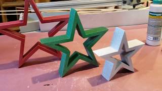 Wooden Star DYI  super easy  basic tools [upl. by Adelice]