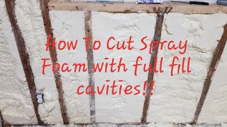 How To Cut Spray Foam Dow FrothPak 620 [upl. by Nancy568]