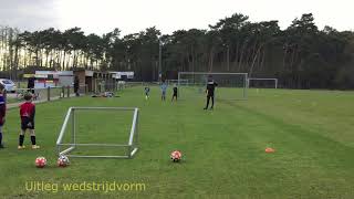 Voetbaltraining U8 Openen breed  Openen diep  KFC De Vrede Wechelderzande [upl. by Hashum]