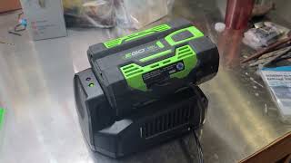 EGO LAWN MOWER 50 AH 56V BATTERY WONT CHARGE  WARRANTY REPLACEMENT [upl. by Aylmer]