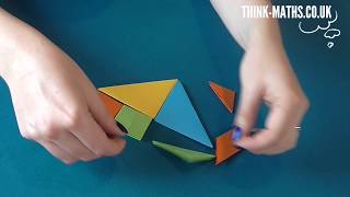 Origami Tangram Folding Instructions [upl. by Akin]