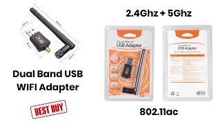 Dual band usb adapter 600mbps  AC Wifi  24Ghz amp 5Ghz  Unboxing  Speedtest Review  With Antenna [upl. by Oniram]