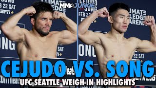 Henry Cejudo Song Yadong Make Weight for UFC Seattle  Highlights  UFC Fight Night 252 [upl. by Nuyh]