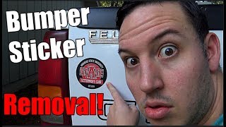 How To Remove a Bumper Sticker  StepByStep Video Tutorial [upl. by Neddra]